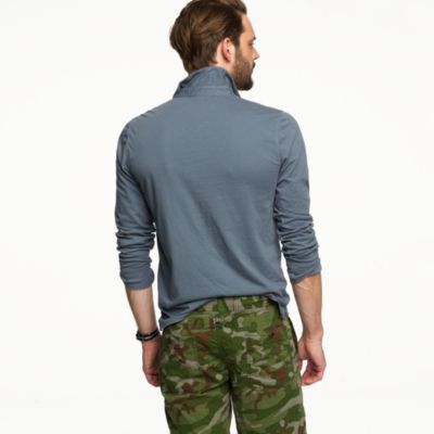 Broken-in long-sleeve pocket polo