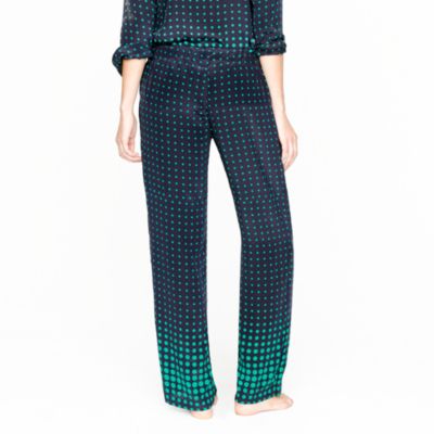 Collection silk pant in optic-dot