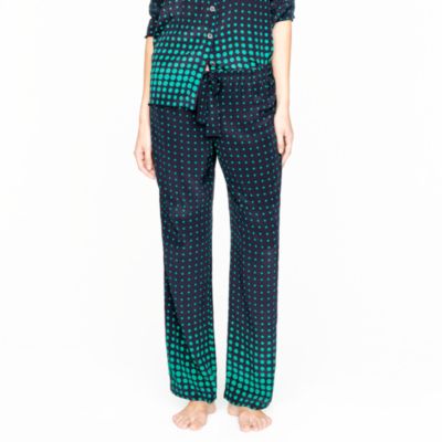 Collection silk pant in optic-dot