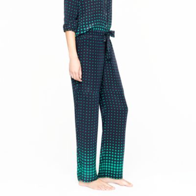 Collection silk pant in optic-dot