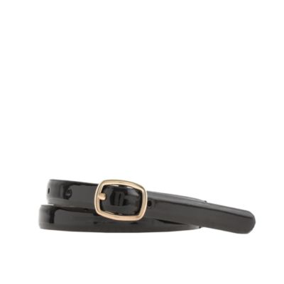 Skinny patent belt