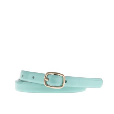 Skinny patent belt