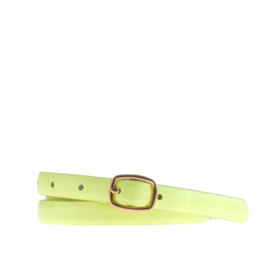 Skinny patent belt