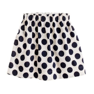 Girls' moon-dot twill skirt