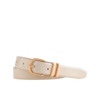 Painted-enamel patent leather belt