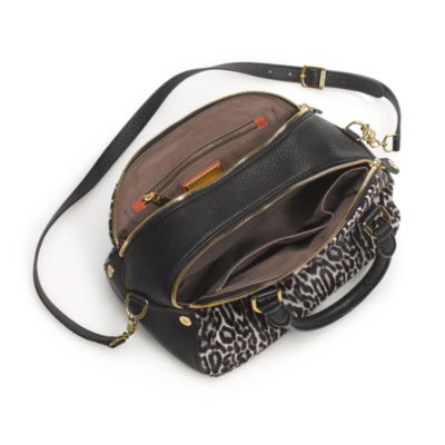 biennial medium satchel in calf hair