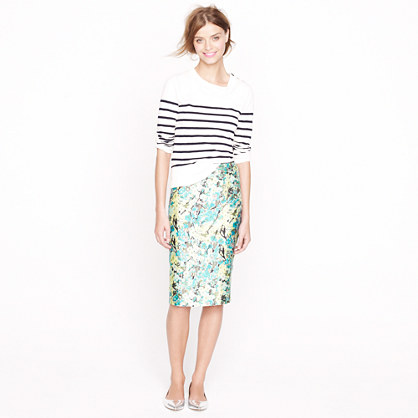 Pencil skirt in abstract floral