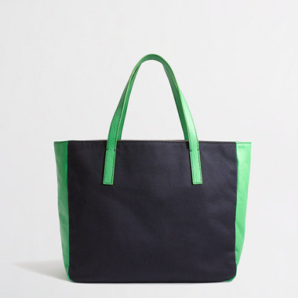 Factory two-tone tote bag