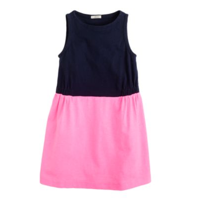 Girls' colorblock shift dress