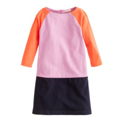 Girls' mini Jules dress in colorblock