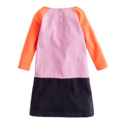 Girls' mini Jules dress in colorblock