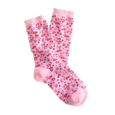 Floral-print socks