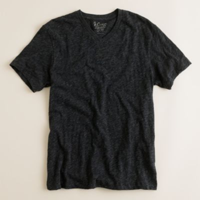 Field knit jasp&eacute; V-neck tee