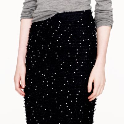 Collection sequin tweed pencil skirt