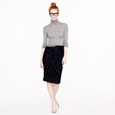 Collection sequin tweed pencil skirt