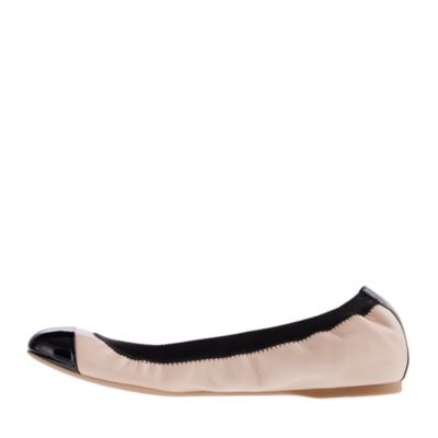 Mila cap toe leather ballet flats