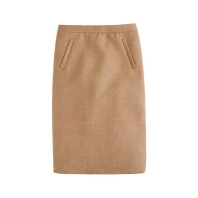 Petite sterling skirt in double-serge wool