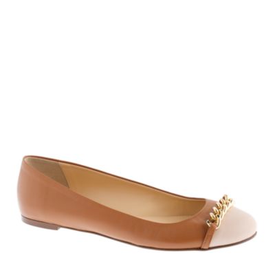 Nora cap toe chain ballet flats