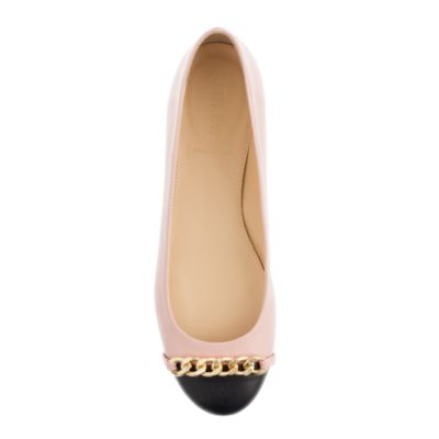Nora cap toe chain ballet flats