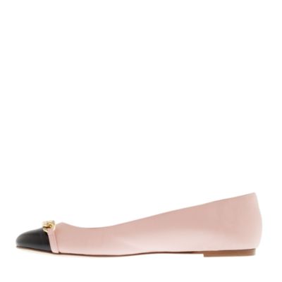 Nora cap toe chain ballet flats