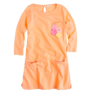 Girls' bouquet pocket tunic