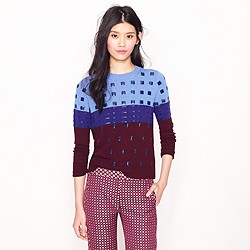 Collection beaded colorblock sweater