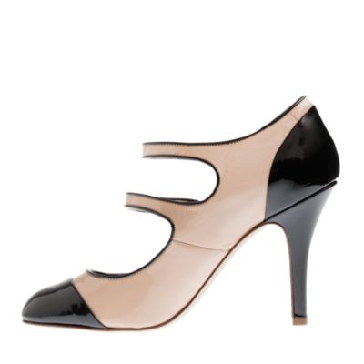 Mona two-tone patent Mary Janes