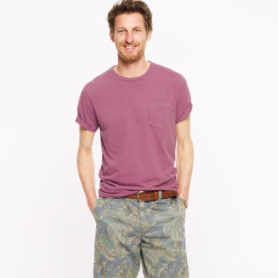 Hand-dyed pocket tee in lac