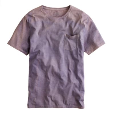 Hand-dyed pocket tee in logwood