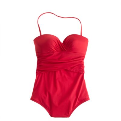 Jersey Lomellina&reg; ruched crossover tank