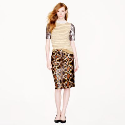 Collection No. 2 pencil skirt in python