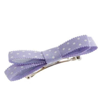 Girls' polka-dot bow barrette