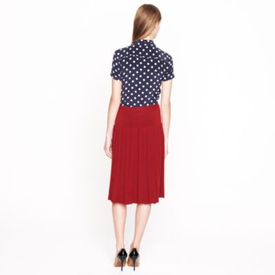 Pleated sweater-skirt