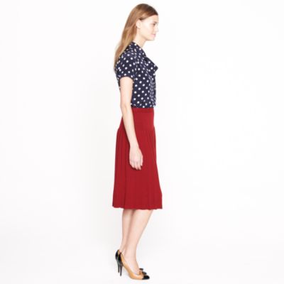 Pleated sweater-skirt