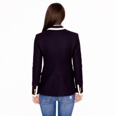 Tipped hacking jacket in double-serge wool