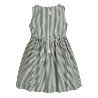 Girls' stripe cotton sparkle dress