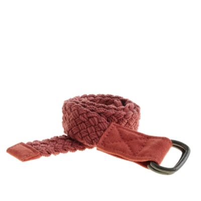 Boys' braided dyed cotton belt