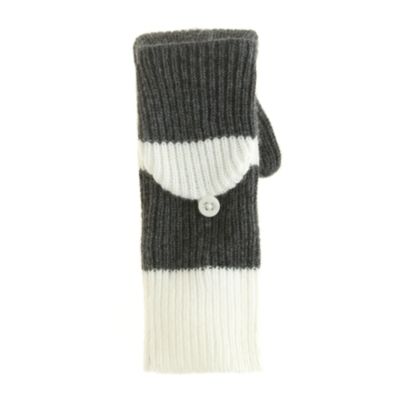 Girls' rugby-stripe glittens