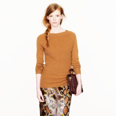 Collection cashmere ribbed square-neck sweater