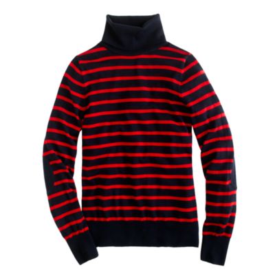 Merino turtleneck sweater in stripe