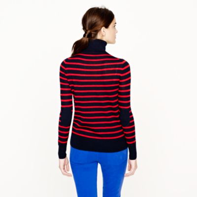 Merino turtleneck sweater in stripe