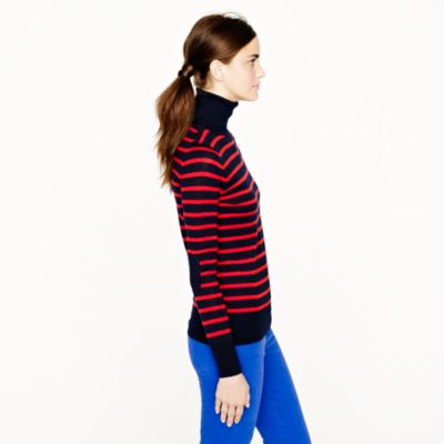 Merino turtleneck sweater in stripe