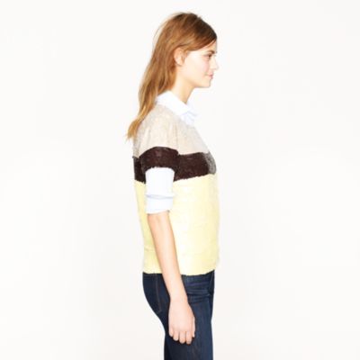 Collection sequin colorblock top
