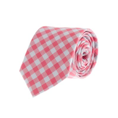Boys' cotton tie in two-color gingham