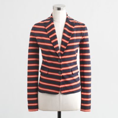 Factory stripe knit blazer