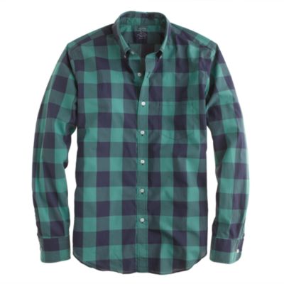 Tall lightweight shirt in oversize gingham