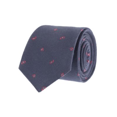 Mini-paisley wool tie
