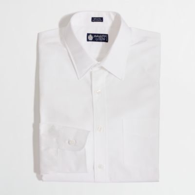 Factory point-collar dress shirt in white