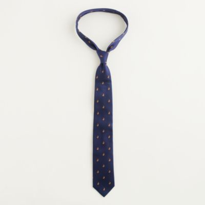 Factory mini-paisley print tie