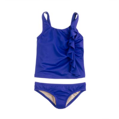 Girls' ruffle tankini